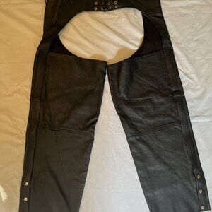 USA Bikers Dream Apparel Leather Motorcycle Chaps